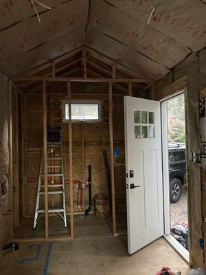 During Photos of Custom Tiny Home Build by Top Shelf Handyman Pros - Coeur d'Alene Id and Spokane area Handyman