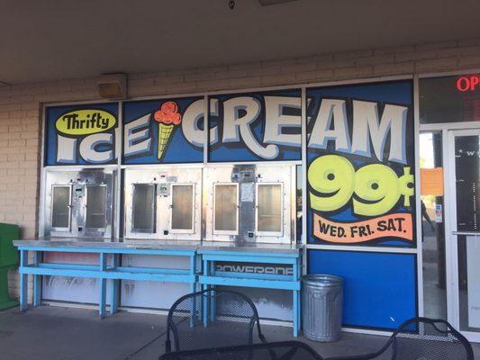 .99 cent icecream on Wednesday, Friday and Saturday!