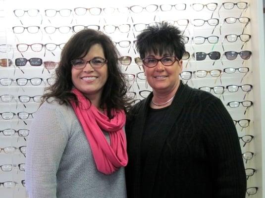 Opticians: I don't know of anyone who has more glasses than these two.