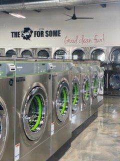 Washers up to 80 pounds at the Camp Hill Spot Laundromat.