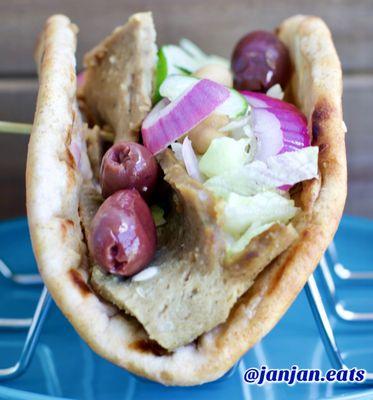 Traditional pita (whole wheat). Tasty. $10 per pita but very filling!!