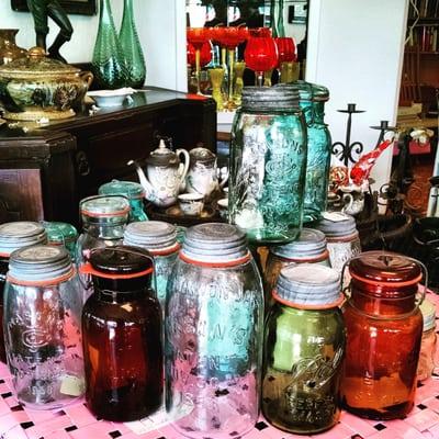 Found an Amazing group of Antique Mason jars. Why buy cheap junk when you can get the real deal at bargain prices?