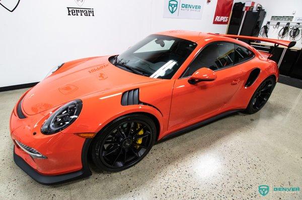 Porsche 911 GT3 RS Full Body XPEL Clear Bra and Level 2 GYEON quartz Ceramic Coating Package