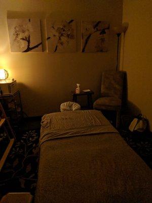 Cozy massage room