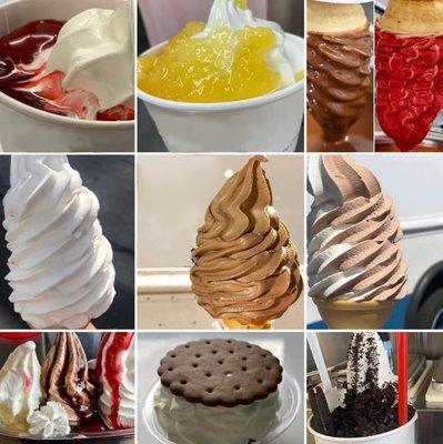 choose from over 50 items of premium soft serve ice cream  and good humor bars at any time.