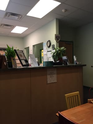 Main check-in desk.