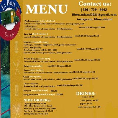 Our regular menu