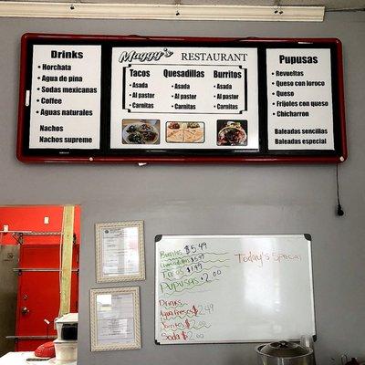 Menu Board and Prices