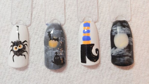 Halloween nail art samples