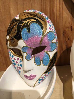 Venetian hand painted ceramic mask from Italy