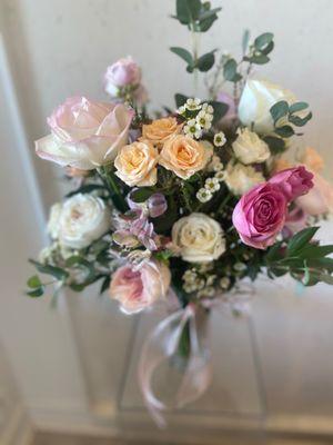 Variety of roses, Waxflower , Greenery variety