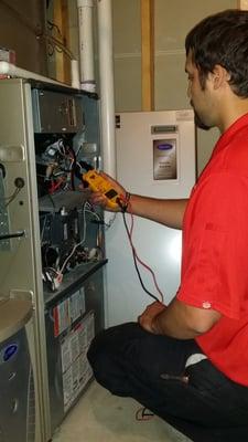 Furnace repair and maintenance.