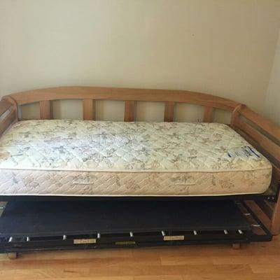 Just listed .....Wood frame Day Bed With Trundle for sale. Check it out on my consignment page.