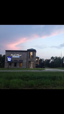 Beautiful picture of Park Place Pharmacy at sunset