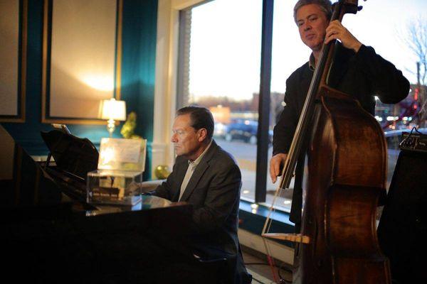 Friends and Jazz artists John Krantz and Steve Charlson, who play at Studio Holland Events.