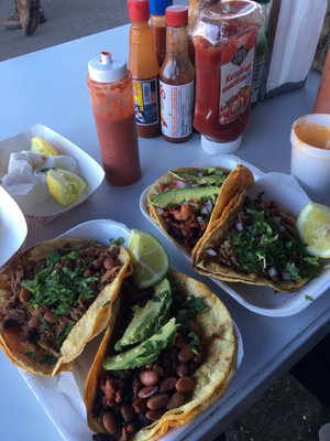 Adobada tacos and birria tacos Free consomé!!!