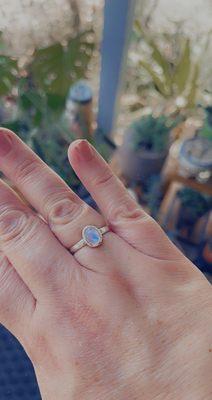 Sterling Silver Moonstone Ring