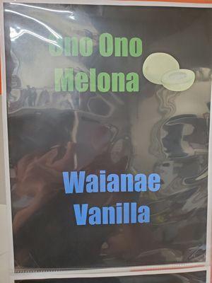 Our shaved ice flavors