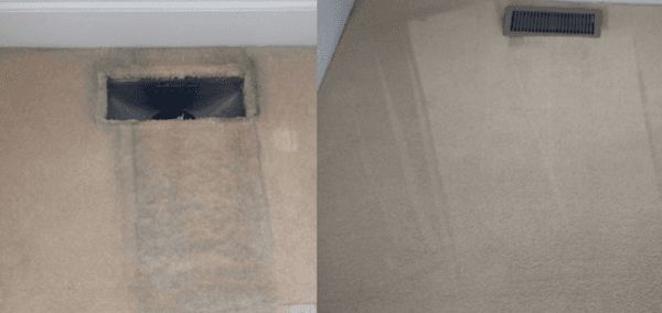 before and after carpet cleaning