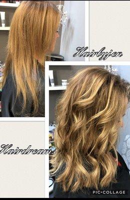 Nano Hairdreams extensions before & after