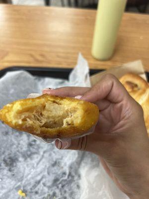 Chicken and potato empanada