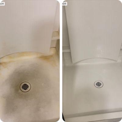 before/after shower cleaning service