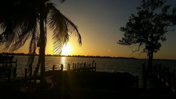 Sunset by the dock