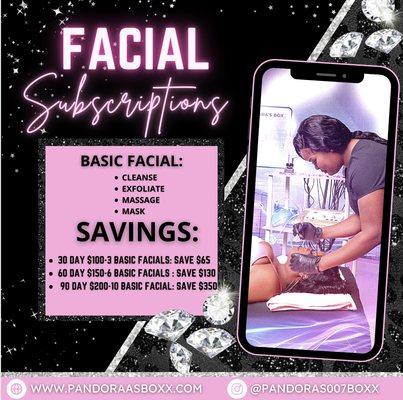 Facial Subscriptions