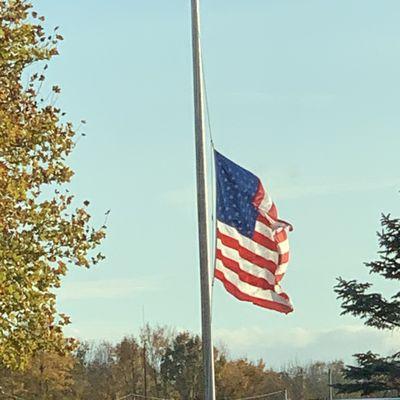 Popp Park's main flag pole