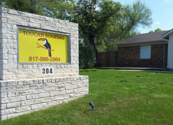 Monument sign in front of our office.