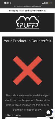 Counterfeit products