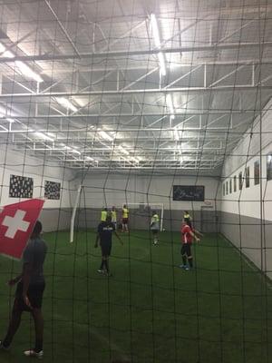 Indoor field.