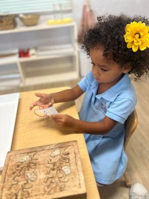 Sewing in the Montessori toddler community