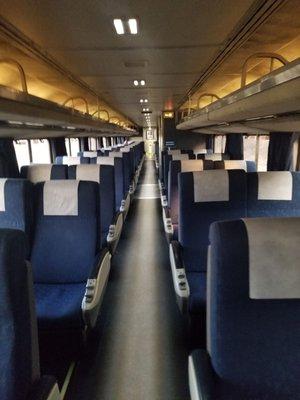 Seats in Coach cars.