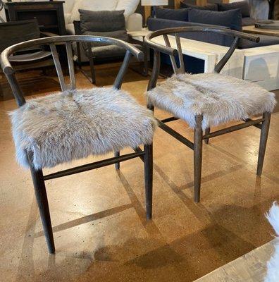 Sheep skin chairs