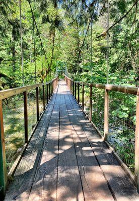 Short suspension bridge over Eagle Creek.