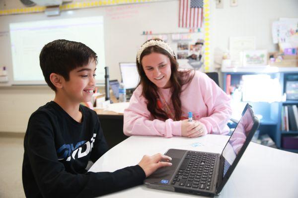 Chesnee Middle School Student Enjoying Class