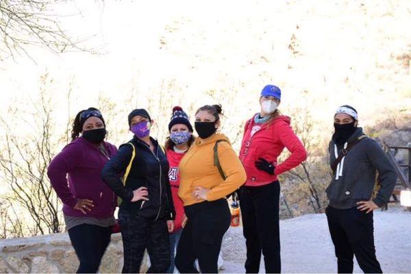 Group hike--- thank you Kelvin for taking our Sabino Canyon event photo