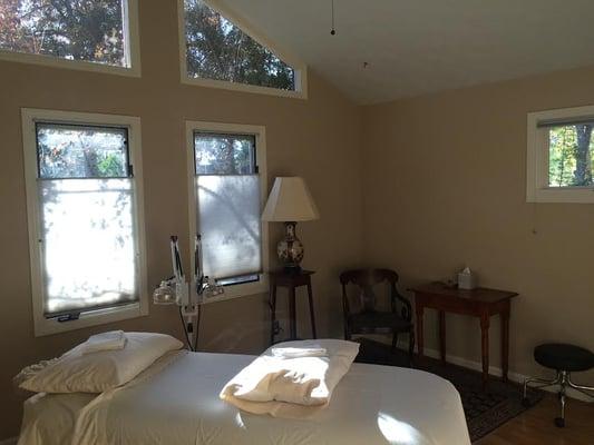 Tranquil rooms for Acupuncture, Massage Therapy, and Rolfing