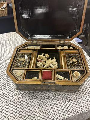 Antique Asian sewing kit