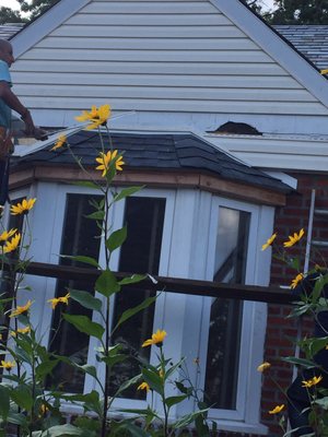 Bay window new roof extension