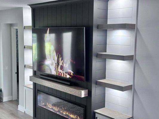 Custom Fireplace TV Mantle's