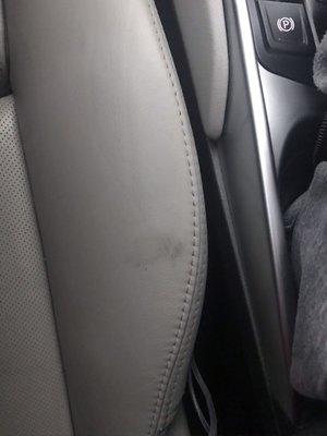 Grease on driver seat