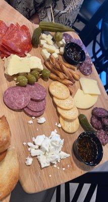 Charcuterie Board - four cheese and four meat " Yummy!! "