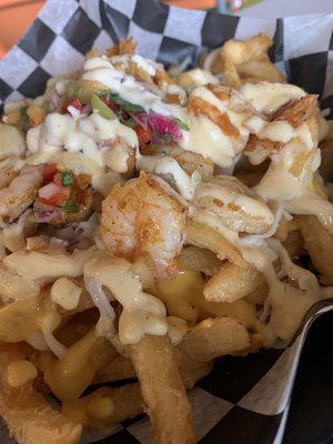 Shrimp loaded fries