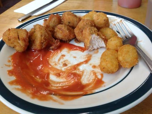 Rex chicken with tater tots