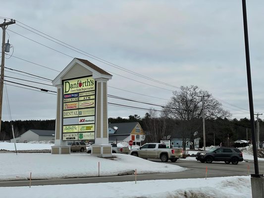 Located near Danforth's Supermarket