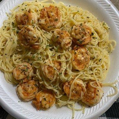 Shrimp Scampi w/ Noodles