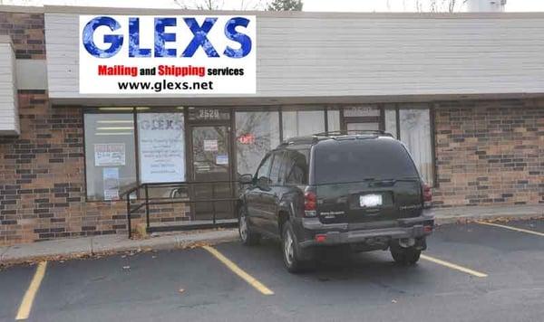 GLEXS store front at 2520 Horizon Dr Burnsville MN 55337 952 736-7555 / info@glexs.net www.glexs.net