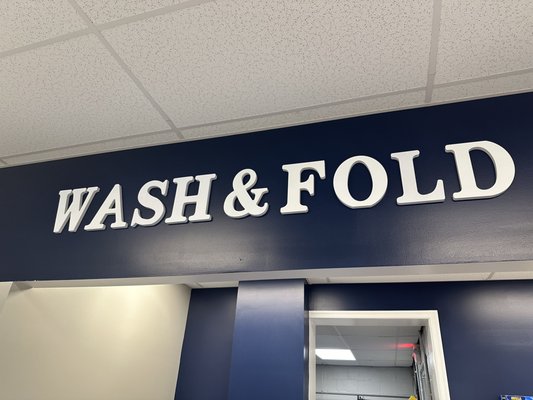 Wash and fold sign